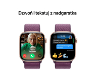 APPLE Watch 10 GPS 42mm koperta z aluminium (różowe złoto) + opaska sportowa (dojrzała śliwka) - 1278123 - zdjęcie 7